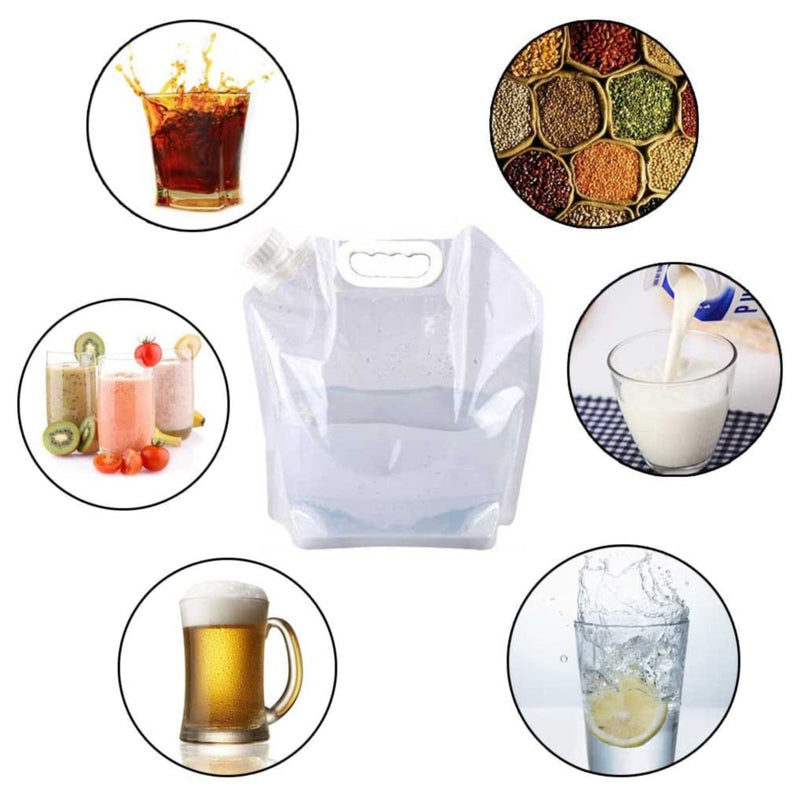 Faltbare Outdoor-Wassertragetasche Hydrilo FlexBag | 5 L / 10 L / 15 L | Mit Tragegriff | Leicht & Kompakt | Für Wandern, Camping & Reisen
