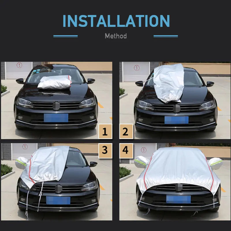 AutoVioro Wasserdichte Autoabdeckung | UV- & Hitzeschutz | Windfest & Diebstahlsicher | Nano-Oxford-Gewebe