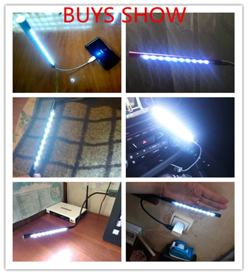 LumiBeam USB LED Leselampe aus Metall | Flexibler Hals & 10 LEDs | Kompakte Laptop-Lampe | Für Notebook, Powerbank & PC
