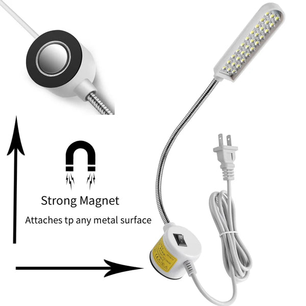 LED Arbeitsleuchte FlexiBright | Magnetfuß & Schwanenhals | 10/20/30 LEDs | Für Nähmaschine & Werkbank