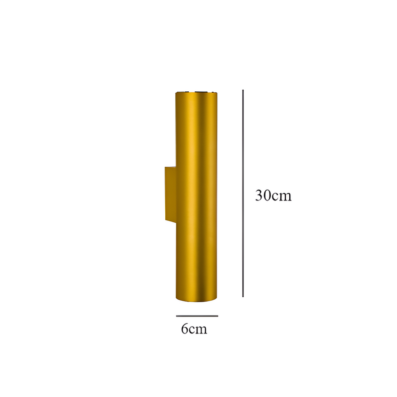 Wandleuchte LUMOREA | Goldfinish aus Aluminium | COB-LED-Technologie | Erhältlich in 15–60 cm