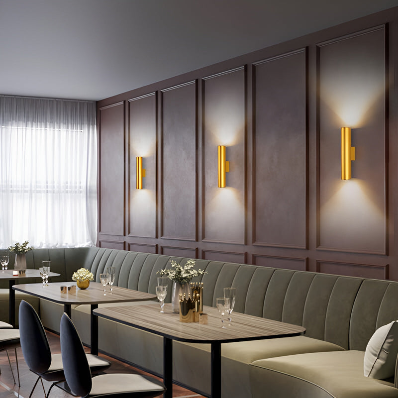 Wandleuchte LUMOREA | Goldfinish aus Aluminium | COB-LED-Technologie | Erhältlich in 15–60 cm