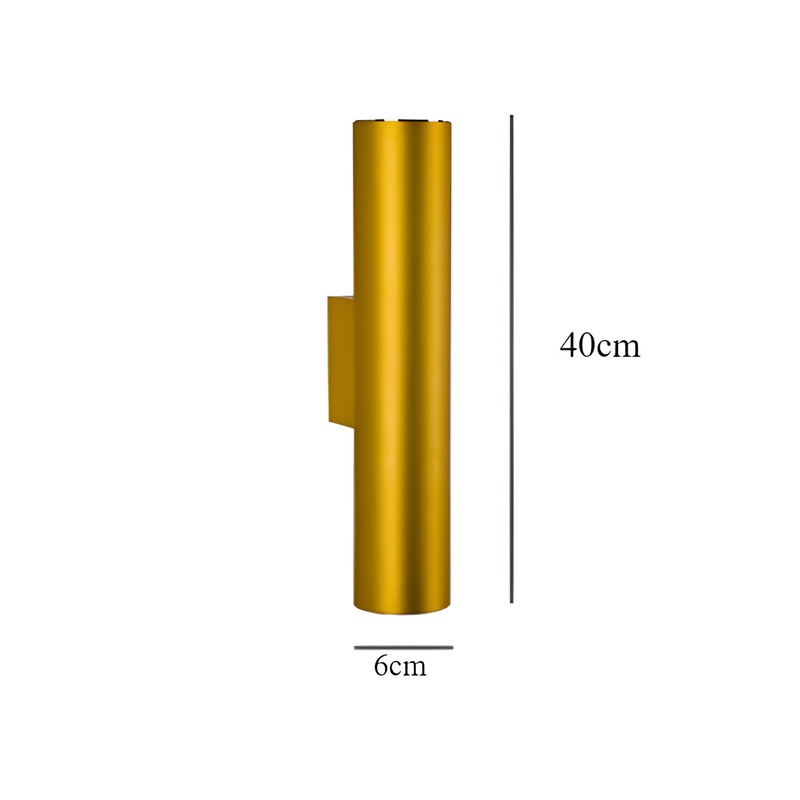 Wandleuchte LUMOREA | Goldfinish aus Aluminium | COB-LED-Technologie | Erhältlich in 15–60 cm