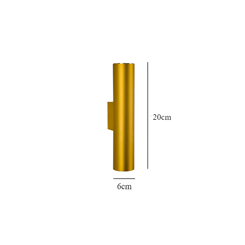 Wandleuchte LUMOREA | Goldfinish aus Aluminium | COB-LED-Technologie | Erhältlich in 15–60 cm