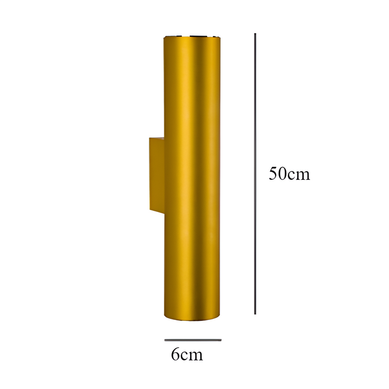Wandleuchte LUMOREA | Goldfinish aus Aluminium | COB-LED-Technologie | Erhältlich in 15–60 cm