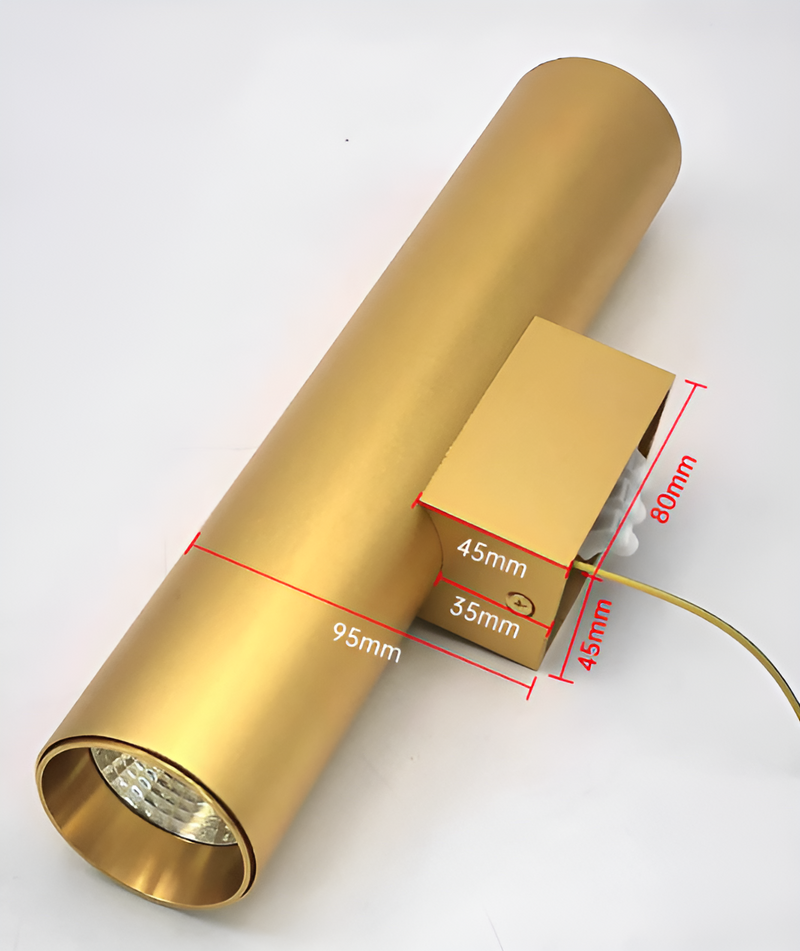 Wandleuchte LUMOREA | Goldfinish aus Aluminium | COB-LED-Technologie | Erhältlich in 15–60 cm