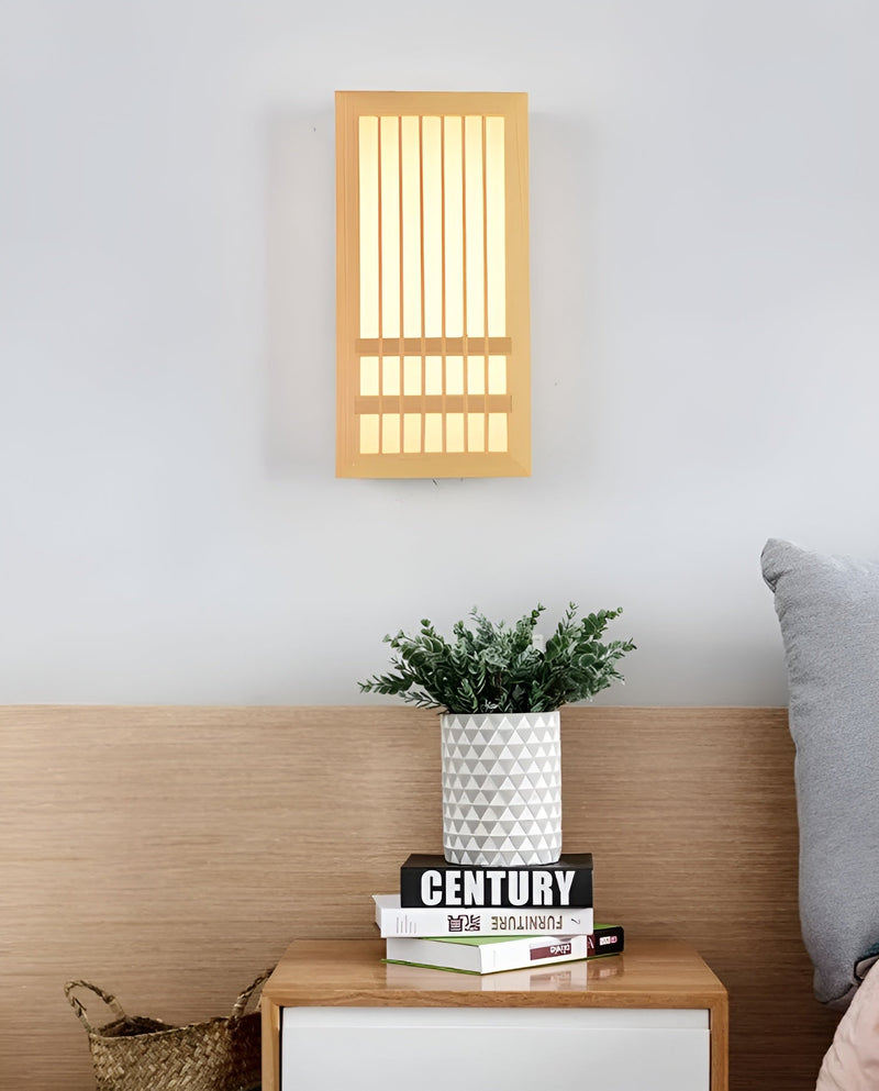 Wandleuchte YUKANARI | Japandi-Stil | Holz & Acryl | Warmes LED-Licht | 30 cm / 50 cm Breite