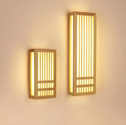 Wandleuchte YUKANARI | Japandi-Stil | Holz & Acryl | Warmes LED-Licht | 30 cm / 50 cm Breite