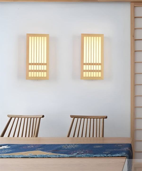 Wandleuchte YUKANARI | Japandi-Stil | Holz & Acryl | Warmes LED-Licht | 30 cm / 50 cm Breite
