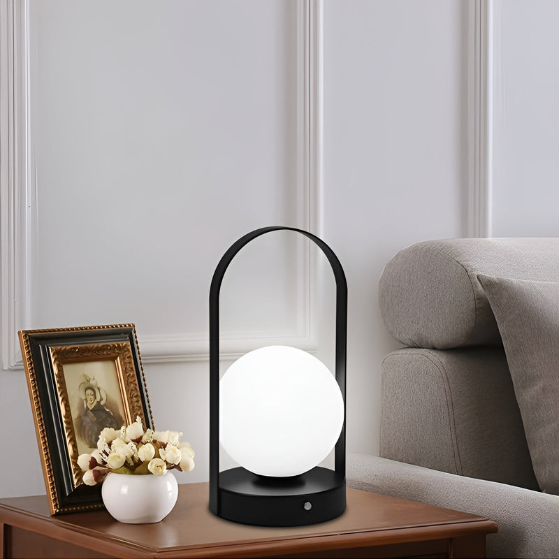 Lurevia LED Tischlampe Kabellos & Verstellbar | Touch-Bedienung | Rostfrei | 12×25 cm | Wiederaufladbar