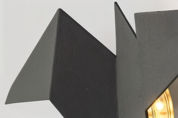 Wandleuchte TSURINA | Japanisch inspiriertes Origami-Design | LED E27 | 3 Lichtfarben | 34x16,5 cm
