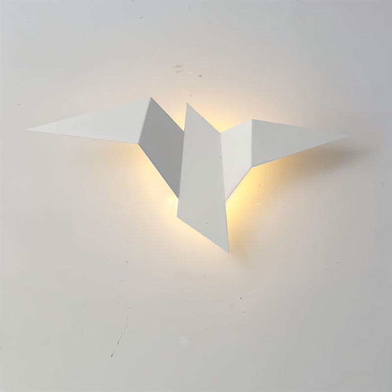 Wandleuchte TSURINA | Japanisch inspiriertes Origami-Design | LED E27 | 3 Lichtfarben | 34x16,5 cm