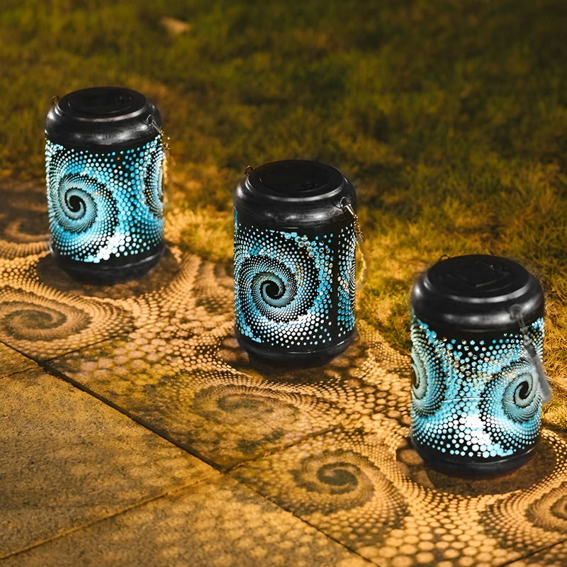 LioraSpira Projektionsleuchte Solar Gartenlampe mit Spiralprojektion | Künstlerisches Design | Wetterfest | 28x19x13 cm
