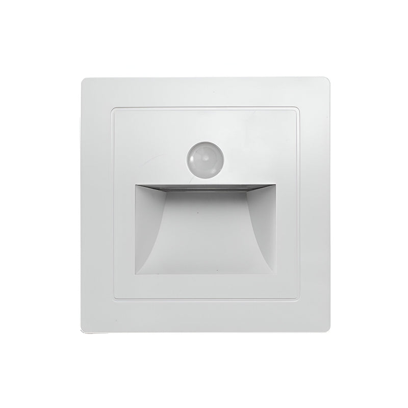 LED Einbauleuchte SENSALUX | Mit Bewegungsmelder | Für Treppen & Wände | Aluminiumgehäuse | 8,6x8,6x3,5 cm