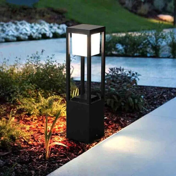 Solarleuchte LUXANO Cube | 60 cm Höhe | Warmweißes LED-Licht | IP54 Wetterfest | Nachhaltige Außenbeleuchtung