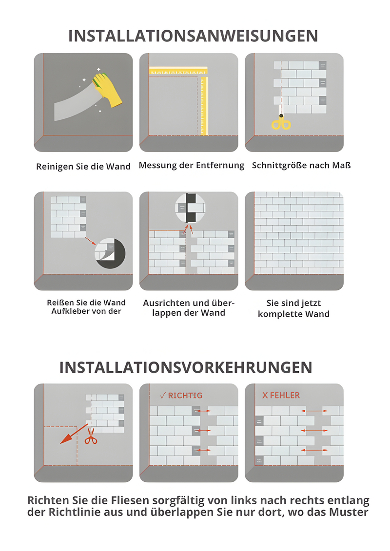 Wandzauber 3D Wandfliesen Selbstklebend | Ohne Bohren & Wasserfest | Modernes Design