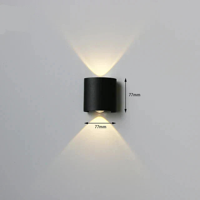 Velunara LED Wandleuchte Modern | 40 LEDs | Warmweiß 3000K | IP65 Wasserdicht | 7,7×7,7 cm | Aluminium