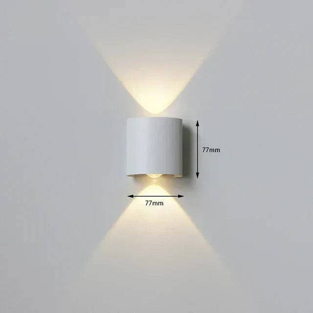 Velunara LED Wandleuchte Modern | 40 LEDs | Warmweiß 3000K | IP65 Wasserdicht | 7,7×7,7 cm | Aluminium