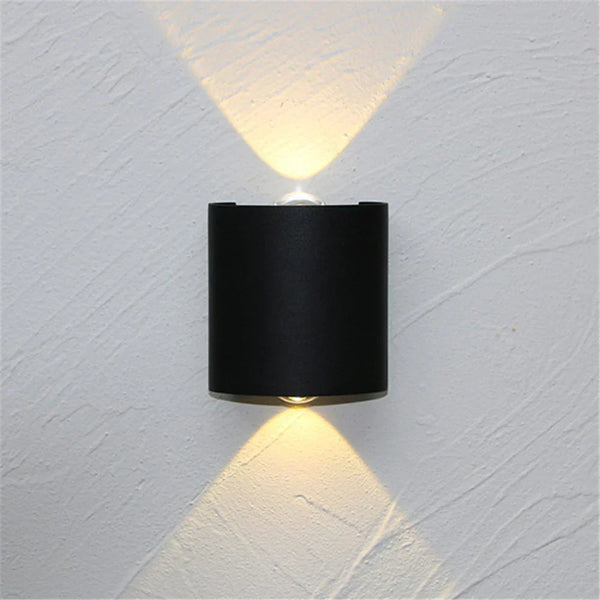 Velunara LED Wandleuchte Modern | 40 LEDs | Warmweiß 3000K | IP65 Wasserdicht | 7,7×7,7 cm | Aluminium