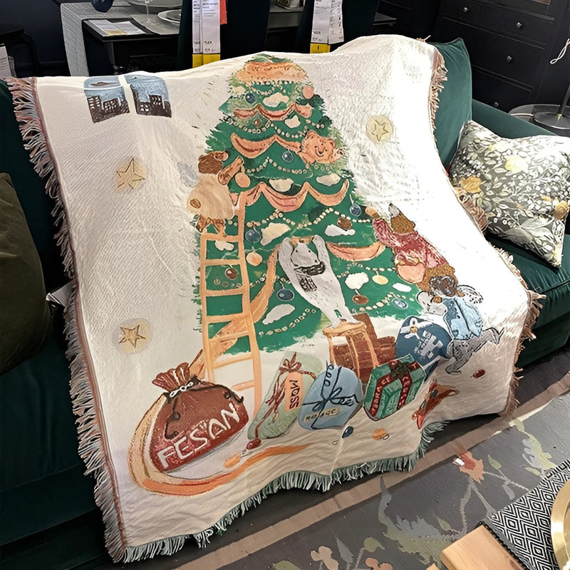 Weihnachtsdecke NutriaHome | Nussknacker-Motiv | Kuscheliges Fleece | Warm, Weich & Stilvoll für die Feiertage