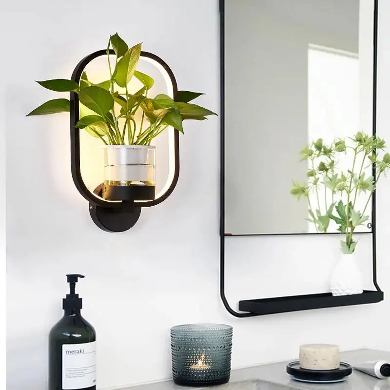 LED Wandleuchte FloraGlow | Modernes Design | Warmes Licht | 32x22x30 cm