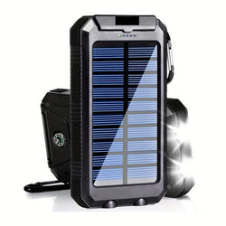 Solar Powerbank Solvanta PowerFlash | 20.000 mAh | Integrierte LED-Taschenlampe & Solarpanel | Outdoor & Camping | 15 W Schnellladung