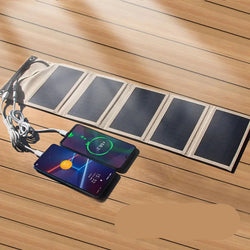 Faltbares Solarpanel Solvion FoldCharge | 10.000 mAh Powerbank | 2× USB | 10 W Leistung | Outdoor & Reisen | Wasserdicht