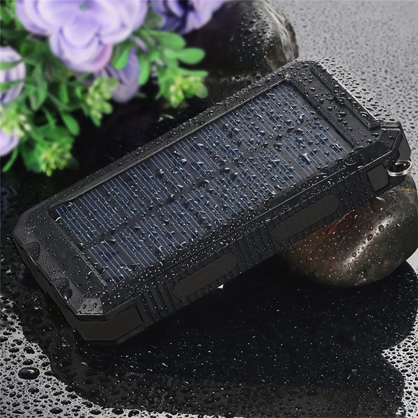 Solar Powerbank Solvanta PowerFlash | 20.000 mAh | Integrierte LED-Taschenlampe & Solarpanel | Outdoor & Camping | 15 W Schnellladung