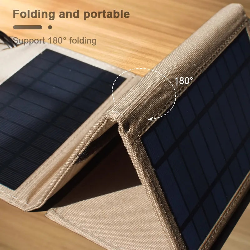 Faltbares Solarpanel Solvion FoldCharge | 10.000 mAh Powerbank | 2× USB | 10 W Leistung | Outdoor & Reisen | Wasserdicht