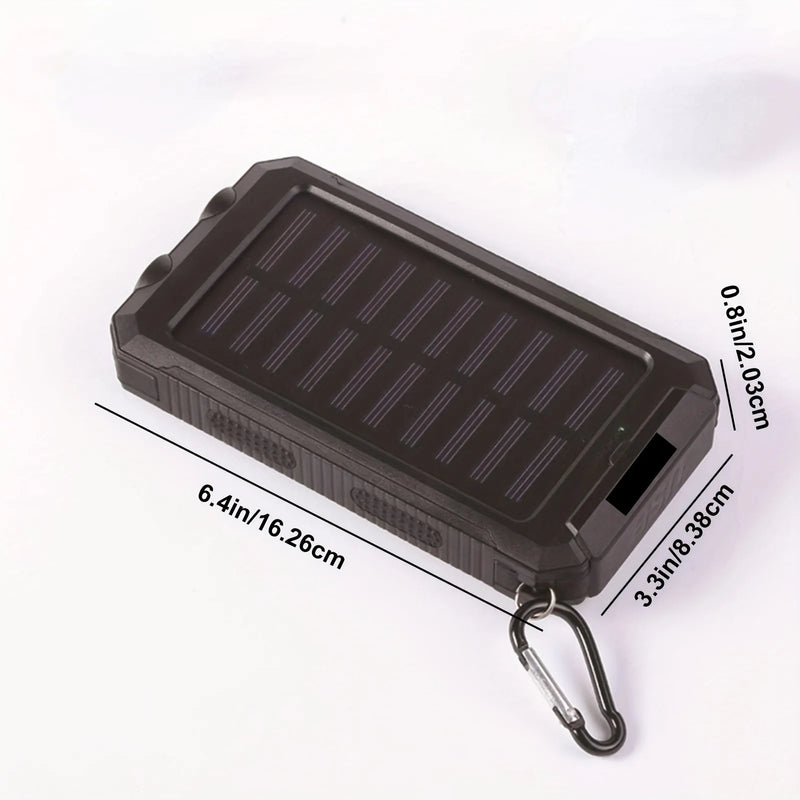 Solar Powerbank Solvanta PowerFlash | 20.000 mAh | Integrierte LED-Taschenlampe & Solarpanel | Outdoor & Camping | 15 W Schnellladung