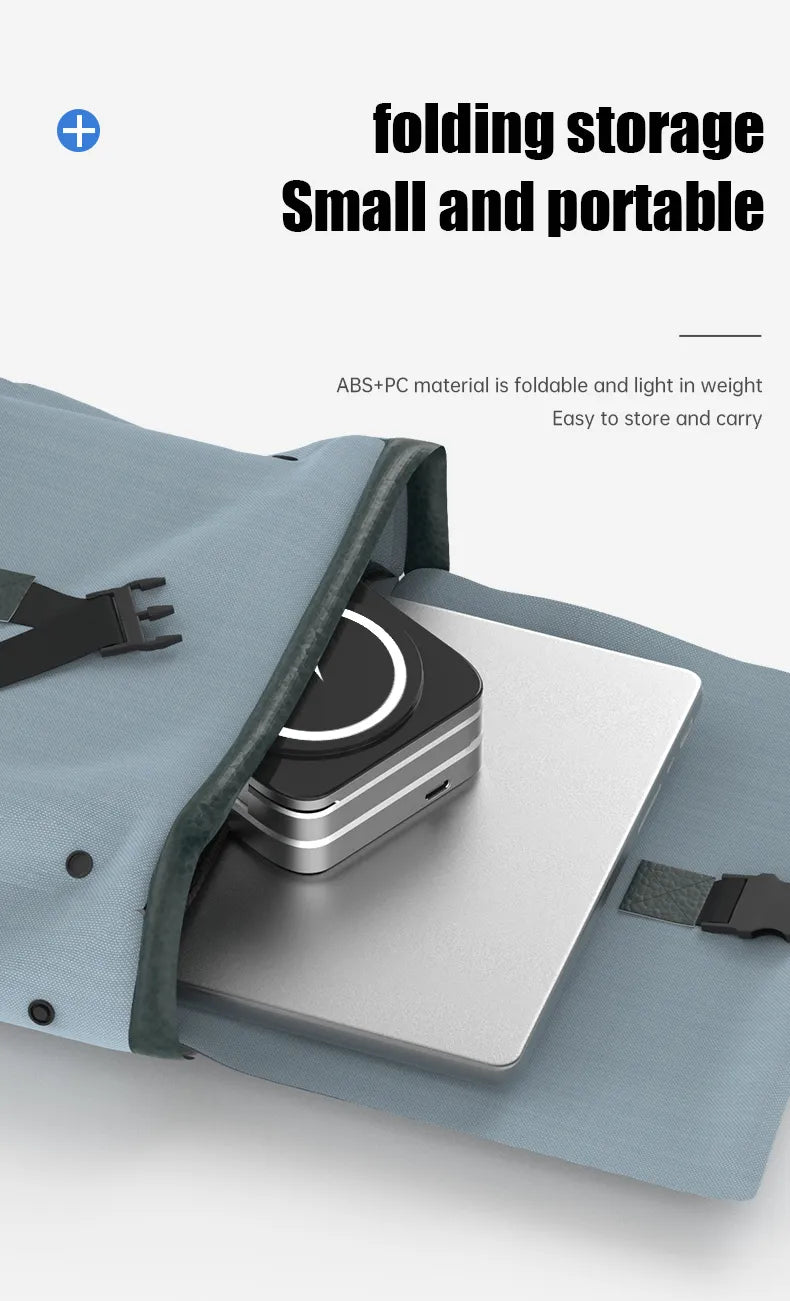 3-in-1 Wireless Ladegerät MagNivo FoldCharge | Faltbar & Magnetisch | Für Smartphone, Smartwatch & Kopfhörer | 15 W Schnellladung