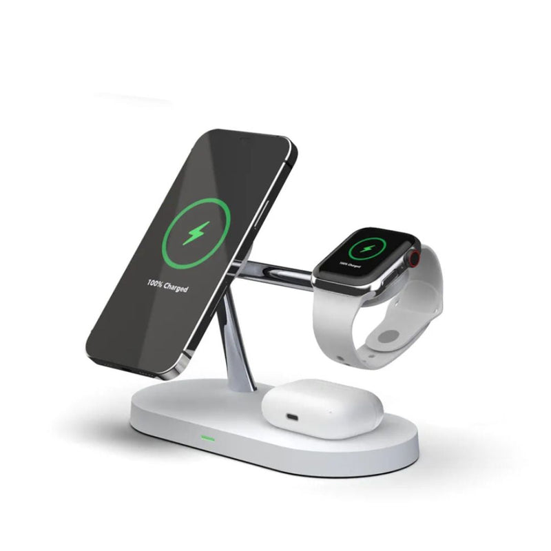 ChargeSphere 3-in-1 Wireless Ladegerät | Smartphone, Smartwatch & Earbuds | USB-C | Überladeschutz