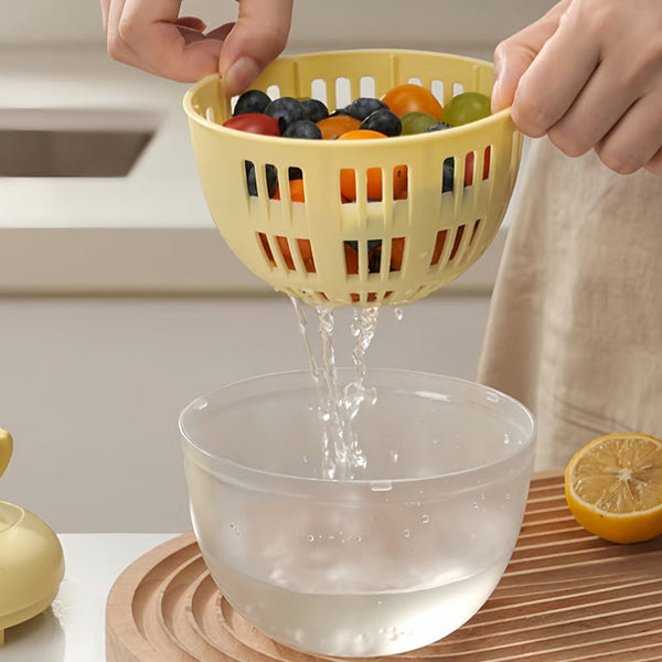 FreshSpin Pro – 3-in-1 Salat- und Obstschleuder!