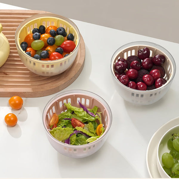 FreshSpin Pro – 3-in-1 Salat- und Obstschleuder!