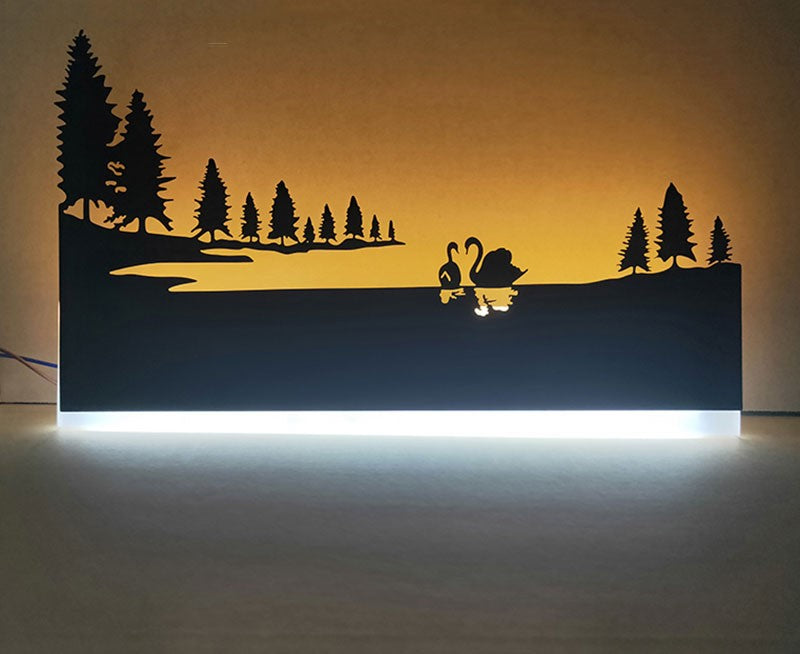 LED Wandleuchte | Dekoratives Wandlicht | 12W Warm- & Kaltlicht | Modernes Design | 38×22 cm