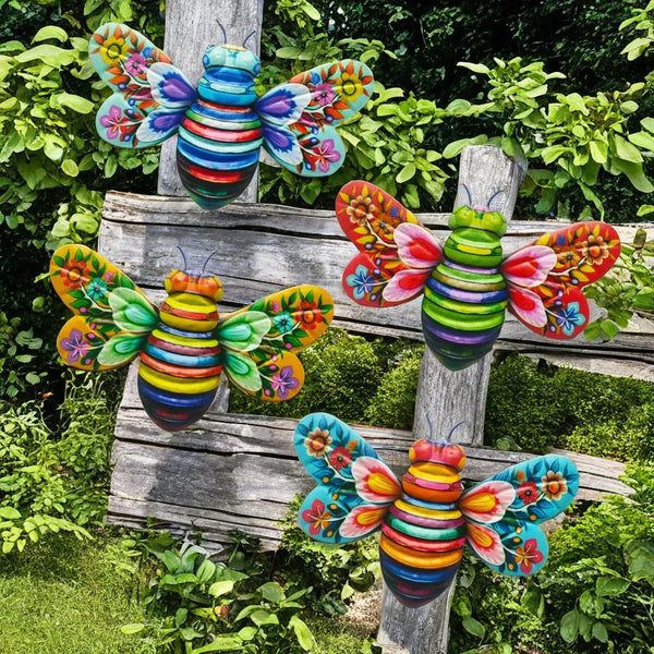 BuzzCharm – Metall-Bienen Wanddeko!