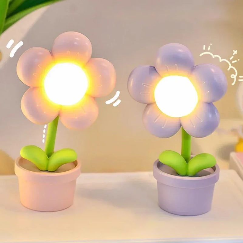 Tischlampe Florya BloomLight | Blütenform | Sanftes Stimmungslicht | Kompakt & Dekorativ | Für Schlafzimmer, Wohnzimmer & Kinderzimmer