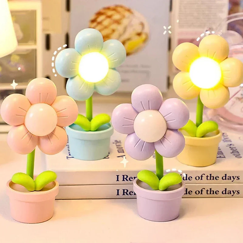 Tischlampe Florya BloomLight | Blütenform | Sanftes Stimmungslicht | Kompakt & Dekorativ | Für Schlafzimmer, Wohnzimmer & Kinderzimmer