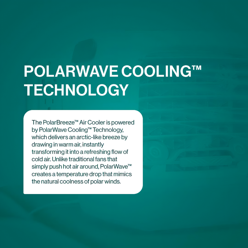 Arctelio Mini Luftkühler mit PolarWave-Technologie | Extrem Leise & Wiederaufladbar | Tragbar & Energiesparend | Für Büro, Schlafzimmer & Unterwegs