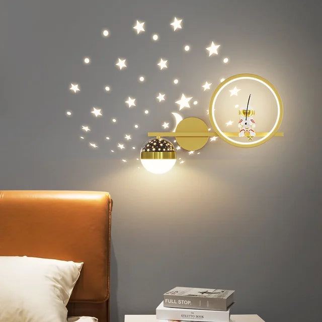 Lumibino Kinder Wandleuchte | Warmweißes Licht | Kindgerechtes Design | 40×31,5×13 cm