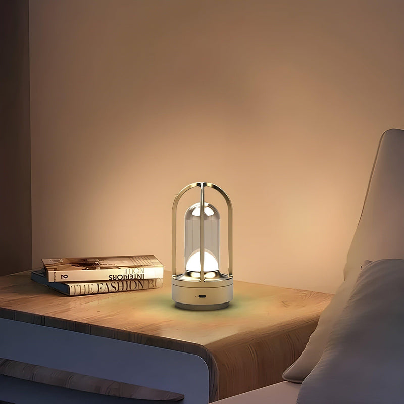 Lumavelle Kabellose LED-Tischlampe | Touch-Dimmbar | 30 cm Höhe | Modern & Elegant | Gold/Schwarz/Silber