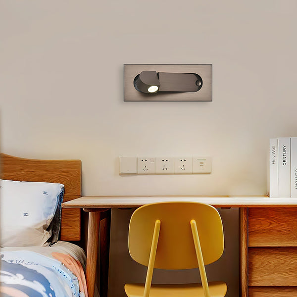 LED Bettleselampe LUMEVIA | 3 Lichtfarben | Aluminiumlegierung | Ø19 cm x H8 cm | Mit Druckschalter