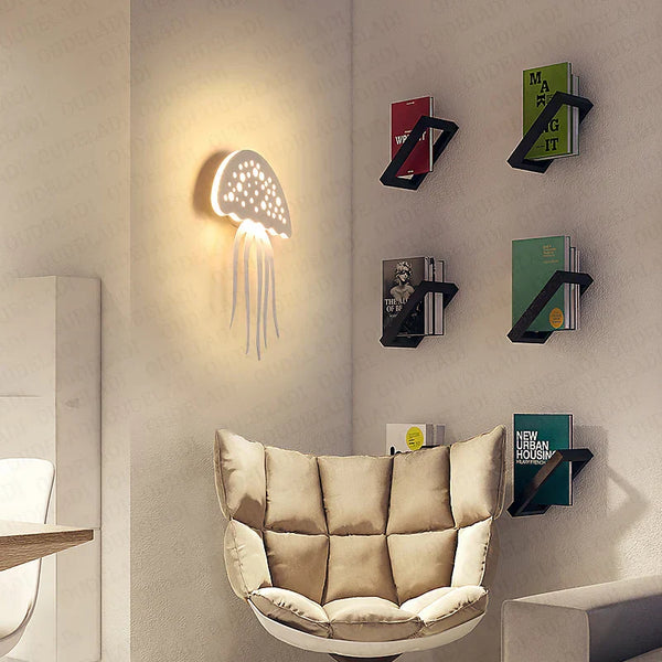 Medulux Wandleuchte Qualle | Organisches Ozean-Design | LED 2835SMD | 21 cm Durchmesser | Sanftes Stimmungslicht