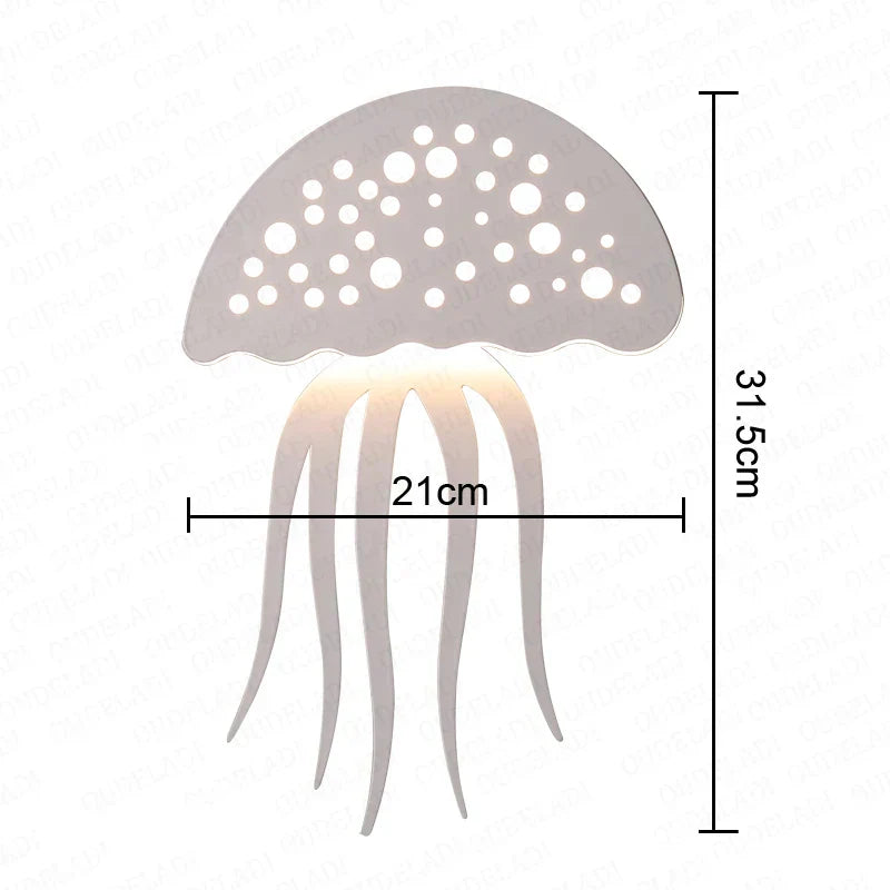 Medulux Wandleuchte Qualle | Organisches Ozean-Design | LED 2835SMD | 21 cm Durchmesser | Sanftes Stimmungslicht