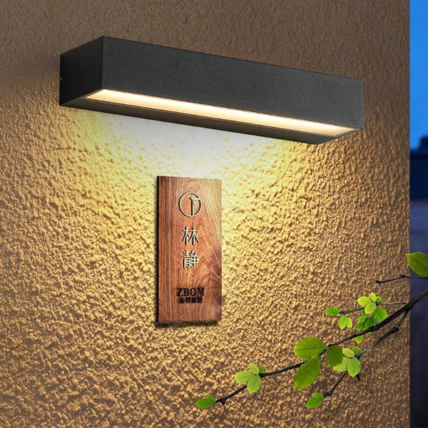 Noxaro LED Außenwandleuchte | Modern & Energieeffizient | Wasserdicht & Langlebig | 30 cm Schwarzglas-Design