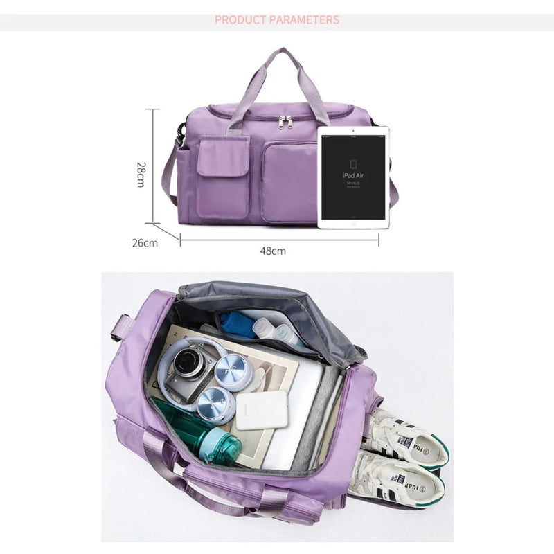 Traventix Reisetasche mit Mehrfachfächern | Wasserdicht & Leicht | Sport-, Fitness- & Weekender-Tasche für Damen & Herren