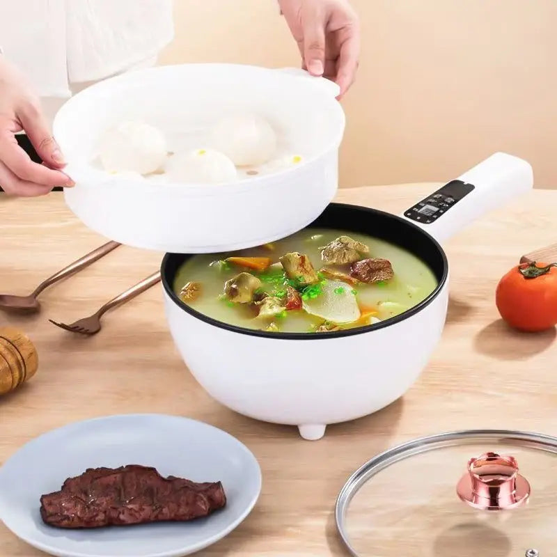 CrispyPan - Elektrische Kochpfanne für vielseitiges Kochen