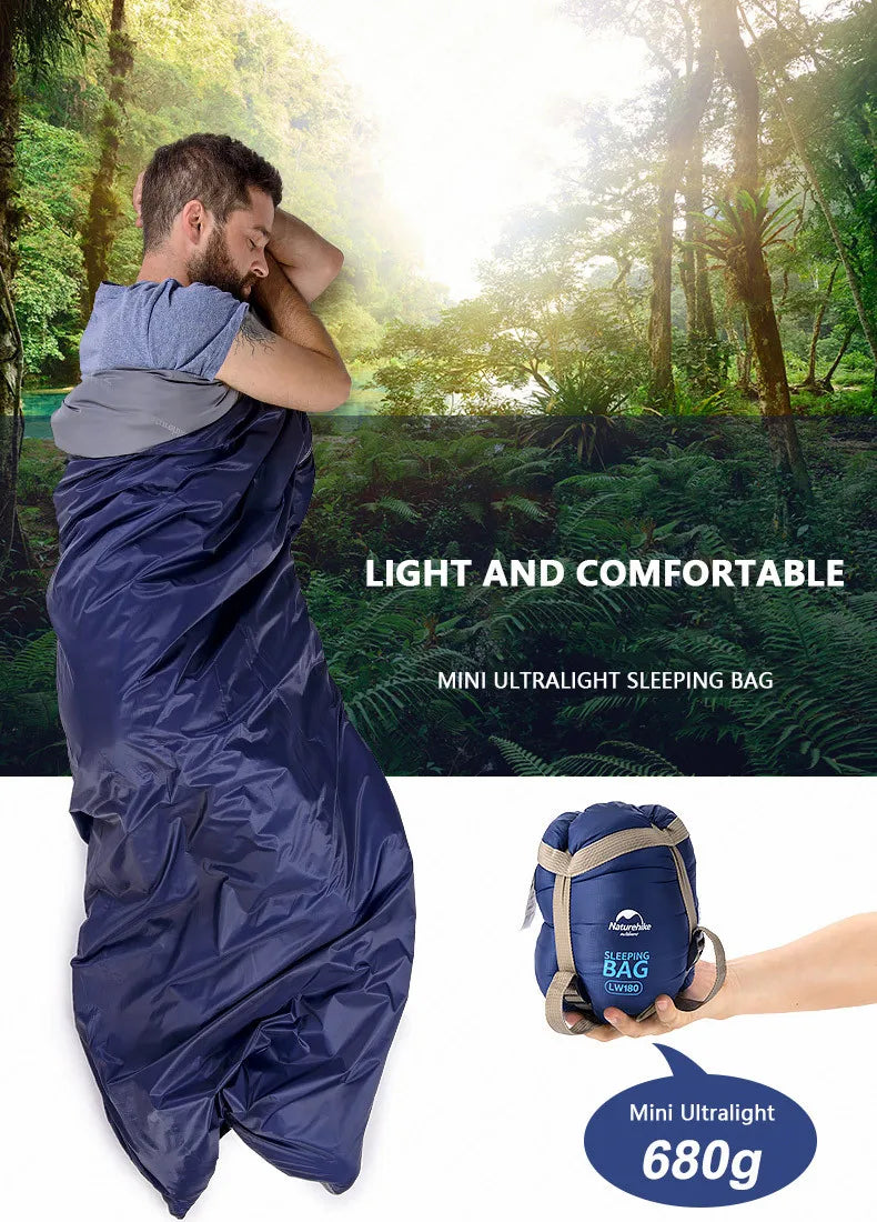 TrekNite Leichter Schlafsack Kompakt | 900 g | Für 10–20 °C | Atmungsaktiv & Waschbar | 190×75 cm