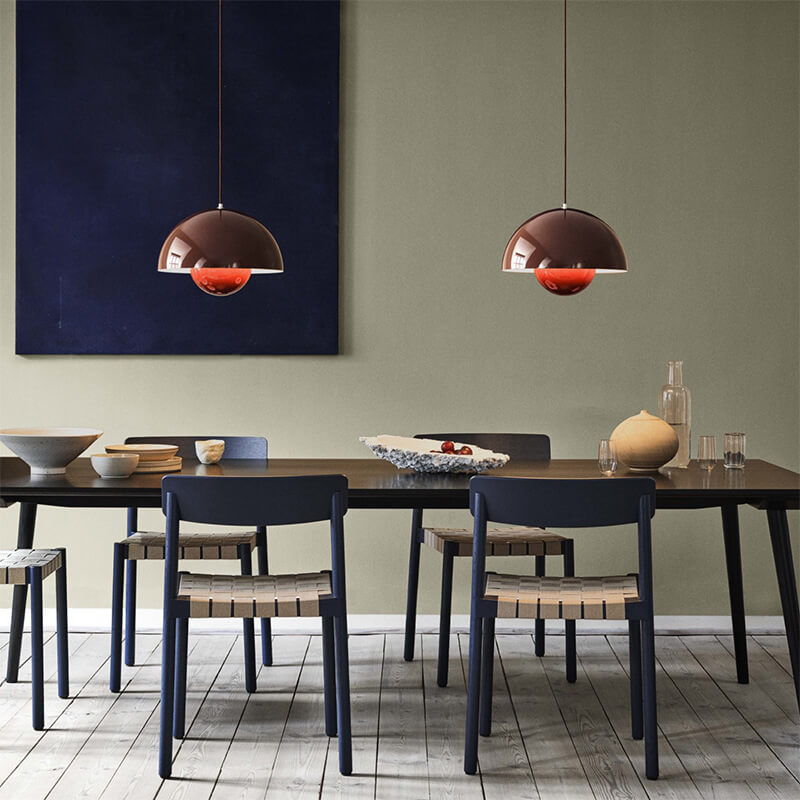 Pendelleuchte Skandilux | Halbkuppel-Design | Verstellbar | Metall Bunt