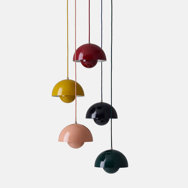 Pendelleuchte Skandilux | Halbkuppel-Design | Verstellbar | Metall Bunt